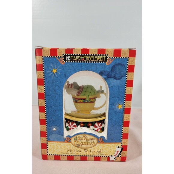 Mary Engelbreit Musical Snow Globe We Wish You a Merry Christmas Enesco 2006 NIB - Picture 5 of 5
